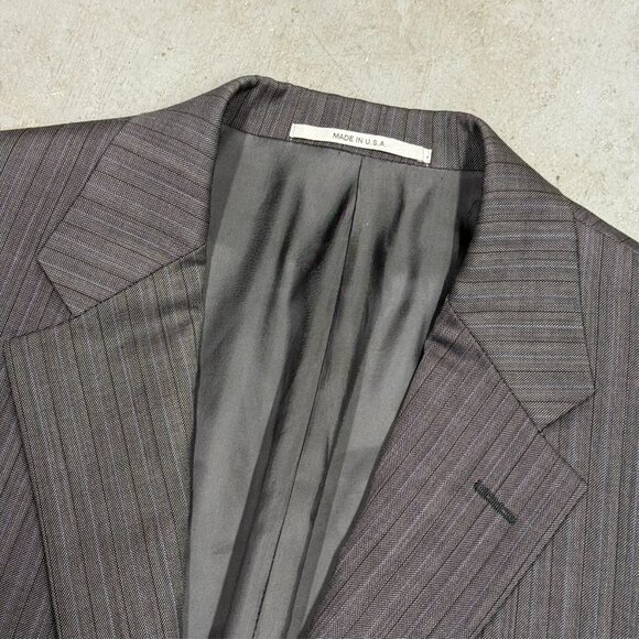 Hickey Freeman Blazer 100% Worsted Wool Grey Made in USA 42L - Picture 5 of 8